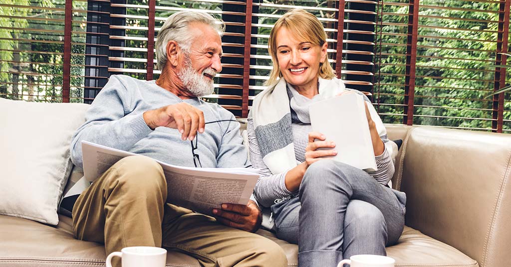 elderly couple planning retirement